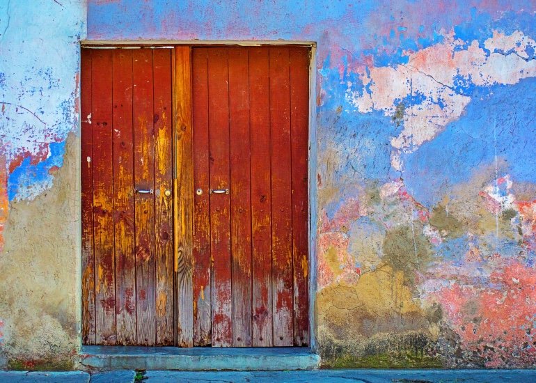 walking through the door